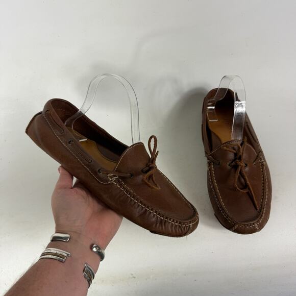 Cole Haan Gunnison 1 Eye Driver Moccasin Men's 9 Brown Leather Slip-On Comfort - Picture 1 of 10